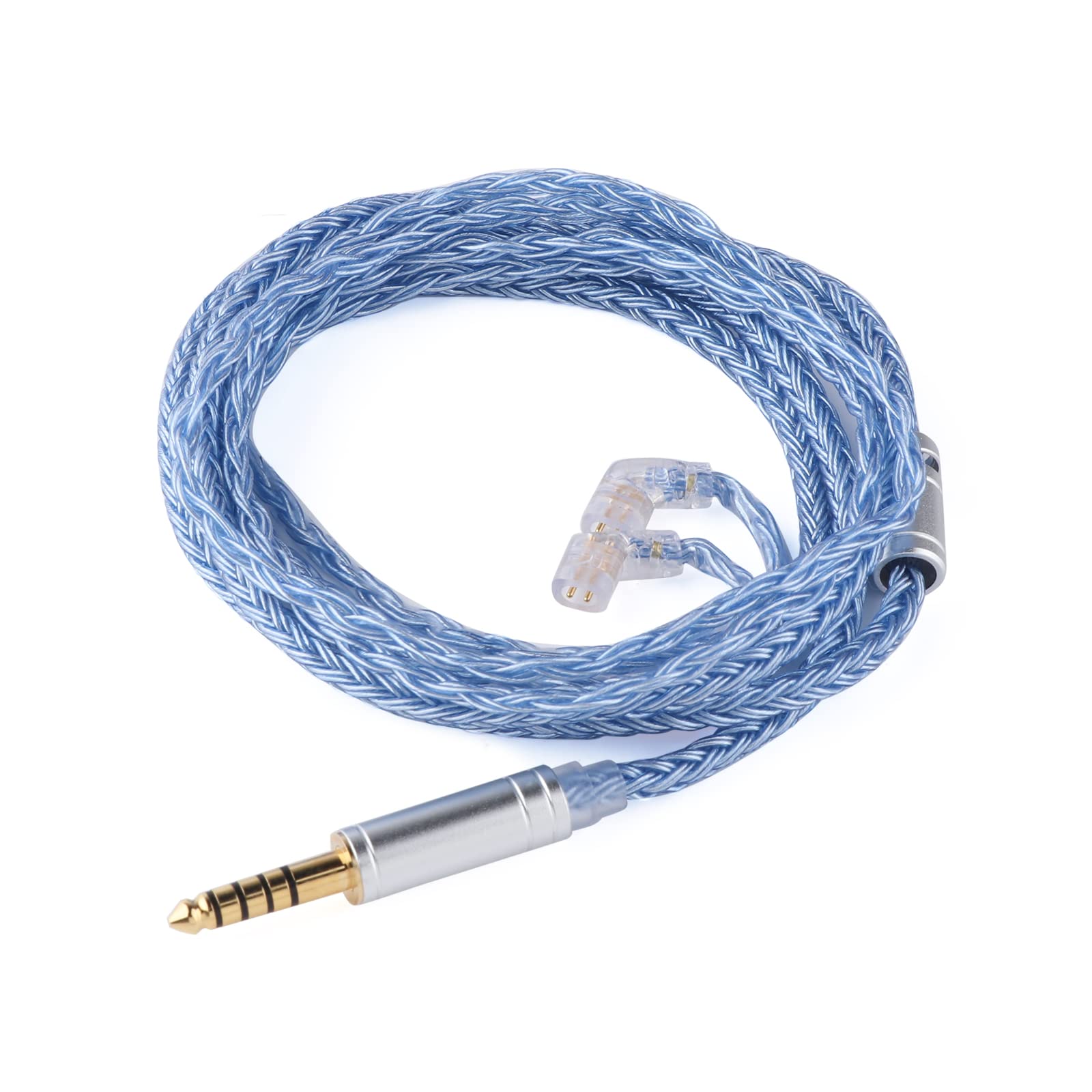 

New TRIPOWIN Zonie 16 Core Silver Plated Cable SPCHIFI Earphone Upgrade Cable [2022 Edition] & (4.4mm-QDC, Blue)