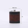 Portable 7oz Stainless Steel Hip Flask Set with Leather Cover