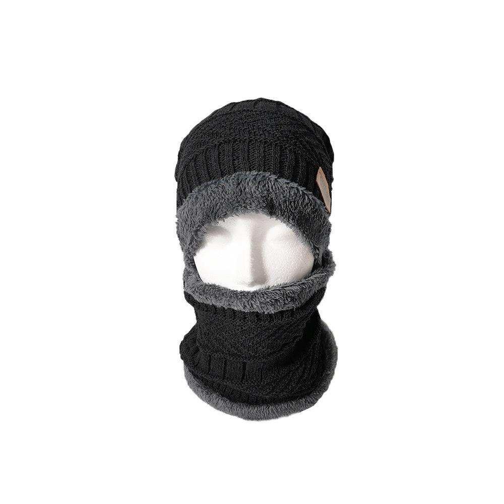 Winter Beanie Mens Hat And Scarf Set Warm Fleece Knitted Cap Unisex Couple