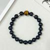 Obsidian Beaded Bracelets for Men 10mm Round Beads Natural Stone Anxiety Stress Relief Bangle Handmade Gemstone Jewelry Gifts