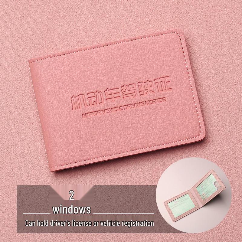 Men's Leather Dual Card Holder & Driving License Sleeve