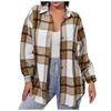 Women's Fashion  And Winter Jacket Thickened Casual Loose Plaid Shirt