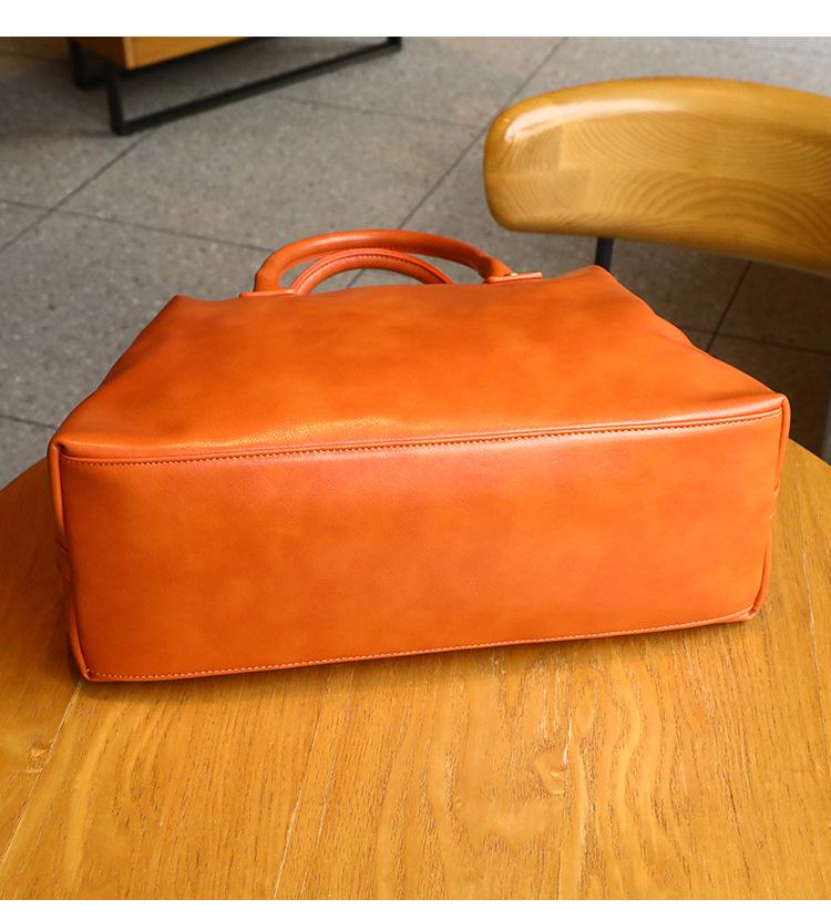 2025 Retro Versatile Soft Leather Tote: Women's Handbag, Shoulder & Crossbody Bag