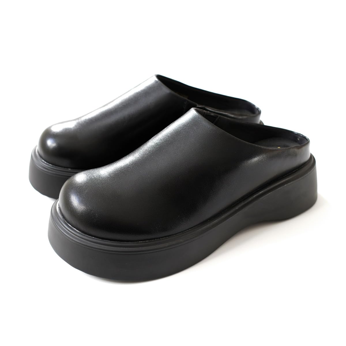 

[AmiAmi] Clog Slip-on Loafers - Easy to slip on, thick sole, comfortable, CP001 M (23.5cm) Black (Smooth)