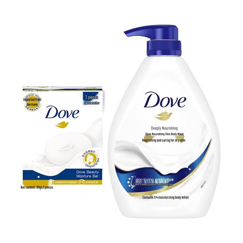 

Dove Deeply Nourishing Body Wash & Bar Soap Set