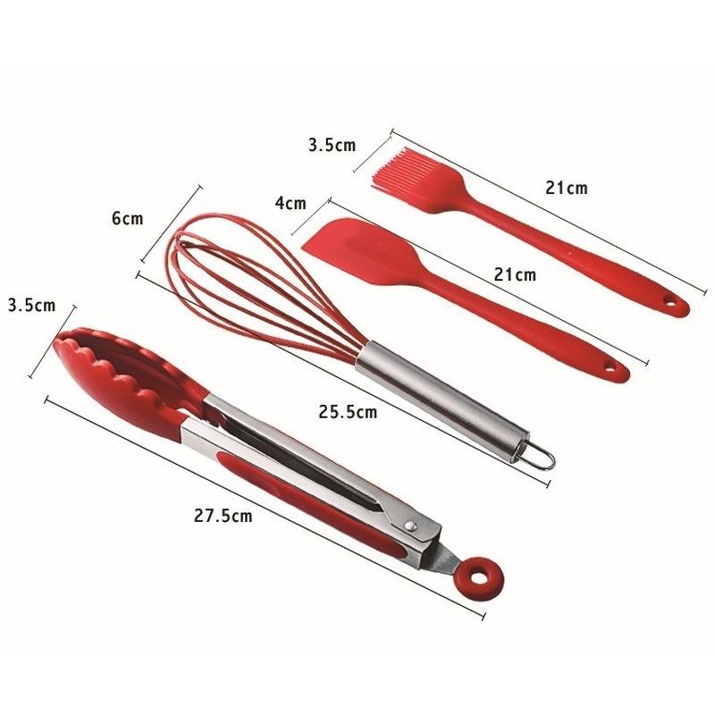 10-piece Color Boxed Silicone Kitchenware  Non-stick Cookware Set Kitchen Tools Baking Utensils Cooking Tools Set