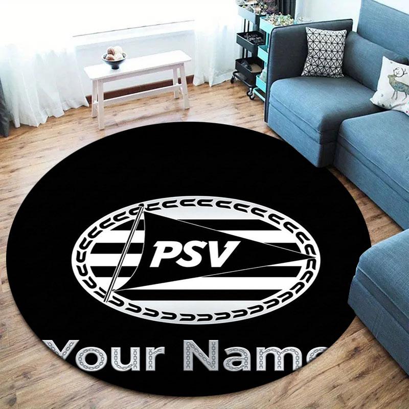 Philips Sport Vereniging Custom Name Round Area Rug,Carpet Rug for Living Room Bedroom Sofa Playroom Decor,Non-slip Floor Mat