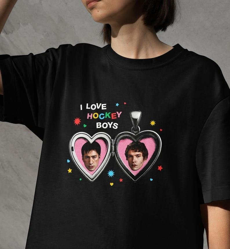 Heated Rivalry TShirt I Love Hockey Boys Shane Hollande Shirt Full Size S3XL Unisex T-Shirt XXXXL