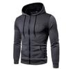 Pánská mikina s kapucí na zip, kapsa, potisk puntíků, sportovní, outdoorová, ležérní, slim fit, pánská, jarní, podzimní, mikina na zip