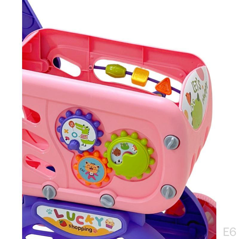 Children's Toy Shopping Cart, Interactive Role-playing Grocery Model for Children
