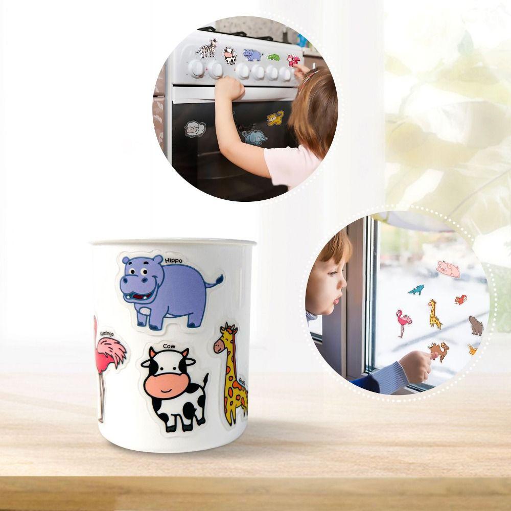 Educational Jelly Sticker Books Reusable Scene Quiet Stickers  Early Education Gifts