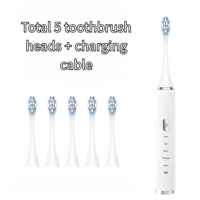 

Электрическая зубная щетка для взрослых, USB-зарядка, ультразвуковая вибрационная зубная щетка с мягкой щетиной
