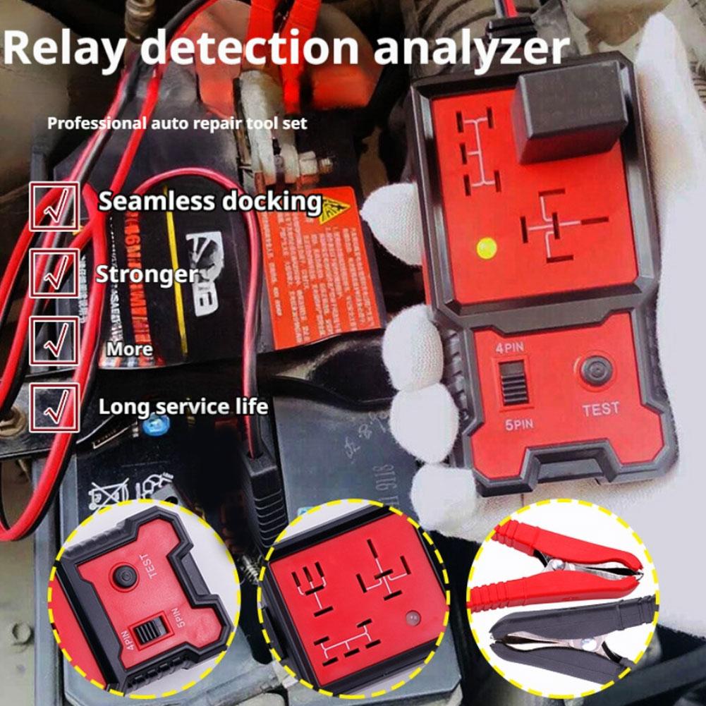 Auto-Relais-Tester Universell 12V Auto-Batterie-Prüfer Spannung LED-Anzeige Relais Elektronischer Tester Tester Automobil Leuchte M9u5