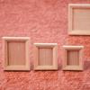 2pcs 1/12 Dollhouse Miniature  Photo Frame DIY Accessories Photo Display New Wood Photo Frame
