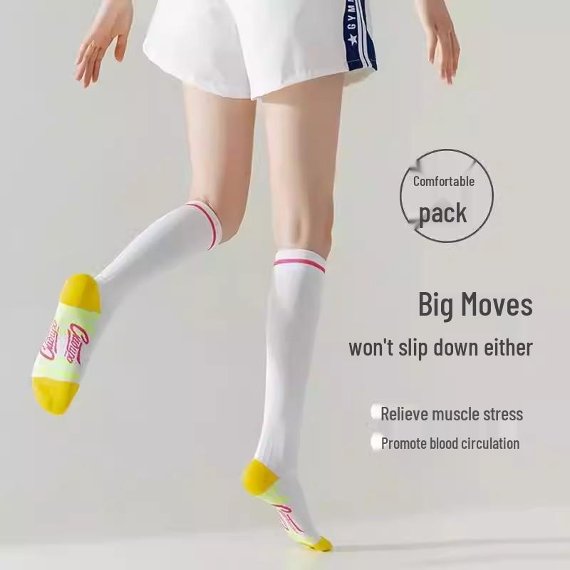 Women's Calf Compression Socks for Fitness: Mid-Calf, Running, Jump Rope, Long, Yoga Socks.