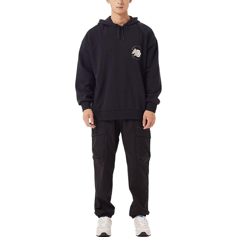 New Balance Sweatshirts Men's Black Hooded Moderate Other AMT23348-BK