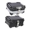 Rear Top Case Aluminum Alloy Water Resistant  Fit Motorcycle Top Box Shockproof with Safety Lock for Helmet Luggage