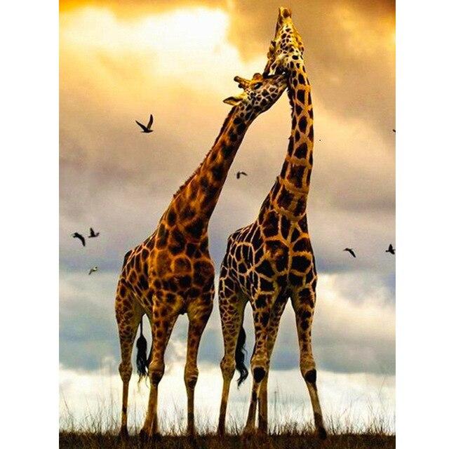 5D DIY Diamond Painting Giraffe Full Square/Round Drill Rhinestone Handcraft Kits Diamond Embroidery Animals Home Decoration