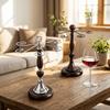 Freestanding 6 Bottles Wine Glass Rack Wooden High-Stem Glass Holder  Bar Accessory