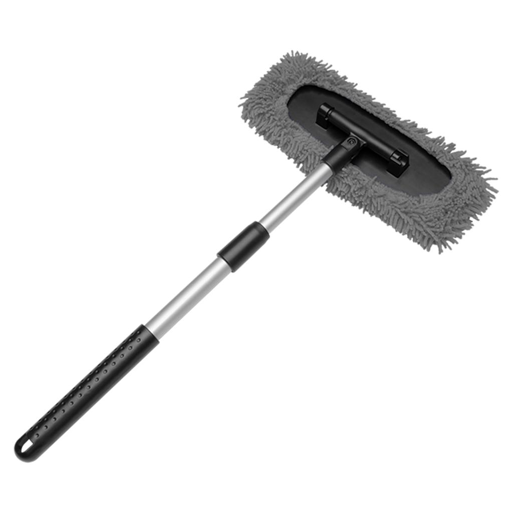 Interior Windshield Cleaning Tool 180 Degree Rotatable and Extendable Handle Auto Inside Glass Wiper Kit for Cars