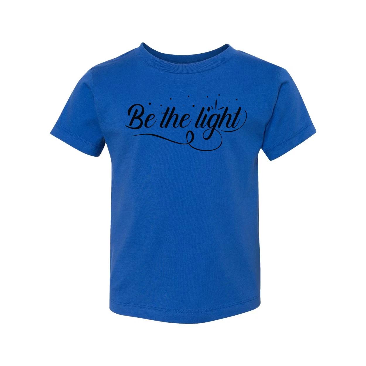 Be The Light Christian Unisex T Shirt With Script Font And Decorative Dots Emble 2XL