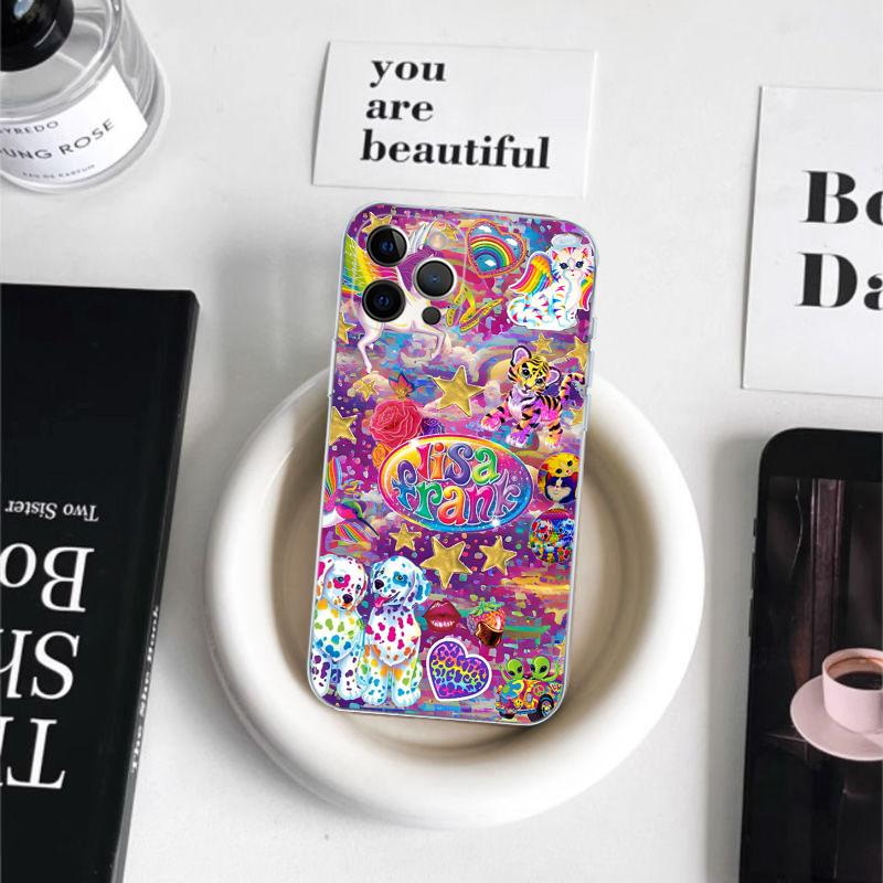 Lisa Frank Art Phone Case For iPhone 16 15 14 11 12 13 Mini Pro XS Max Cover 6 7 8 Plus X Funda Shell