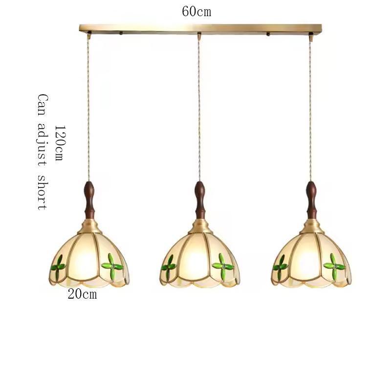 Tiffany Chandelier Retro Creative Stained Glass Lotus Pendant Light Corridor Bedroom Living Room E27 Single Head Hanging Lamps