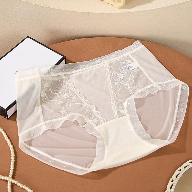 Calzoncillos de mujer Ropa interior de encaje transparente Ropa