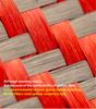 12" X 60" Black & Red 3K Carbon Fiber Fabric 220gsm 2x2 Twill Weave Cloth