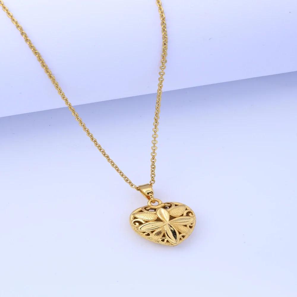 Vietnam sand gold heart necklace ethnic style hollow chicken heart gilt set chain gilt necklace jewelry manufacturers wholesale