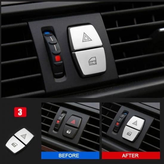 ABS Car Warning Light Switch Button Cover Trim For BMW 5 /6 /7 series F10 GT F07