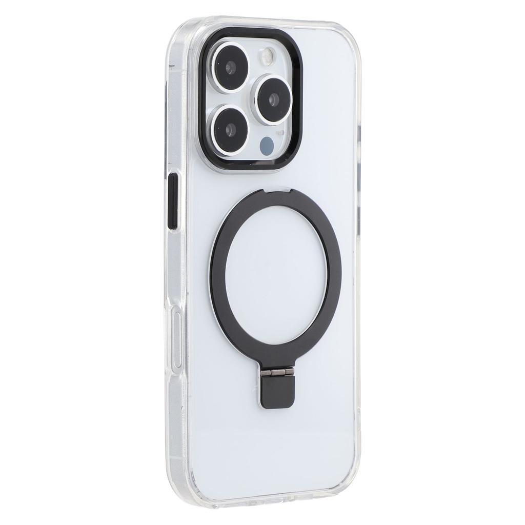 For iPhone 16 Pro Max Case Compatible with MagSafe Kickstand TPU+PC Clear Phone Cover