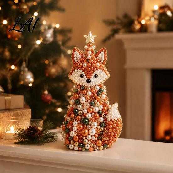 Bastelprojekte-Set DIY Tierbaum-Set mit Perlen 3D Perlenkunst-Set Anfänger-Set Handgemacht Thematisch für Kinder Erwachsene Anfänger Perlen