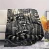 1PC Small animals gather Print FlAannel Blanket, High quality Comfortable for All Seasons, Home Decor, Warmth and Comfort