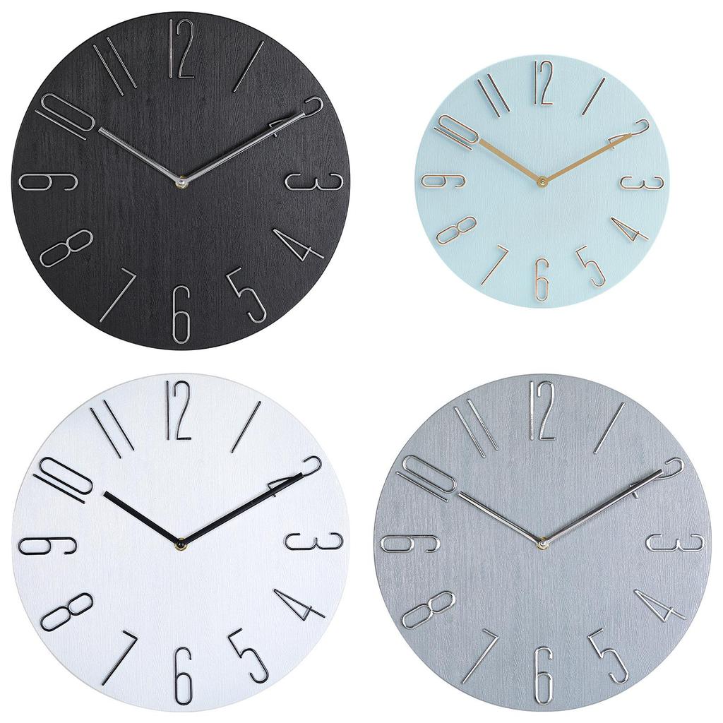 Modern Wall Clock With Silent Sweep Motion For Living Room Decor