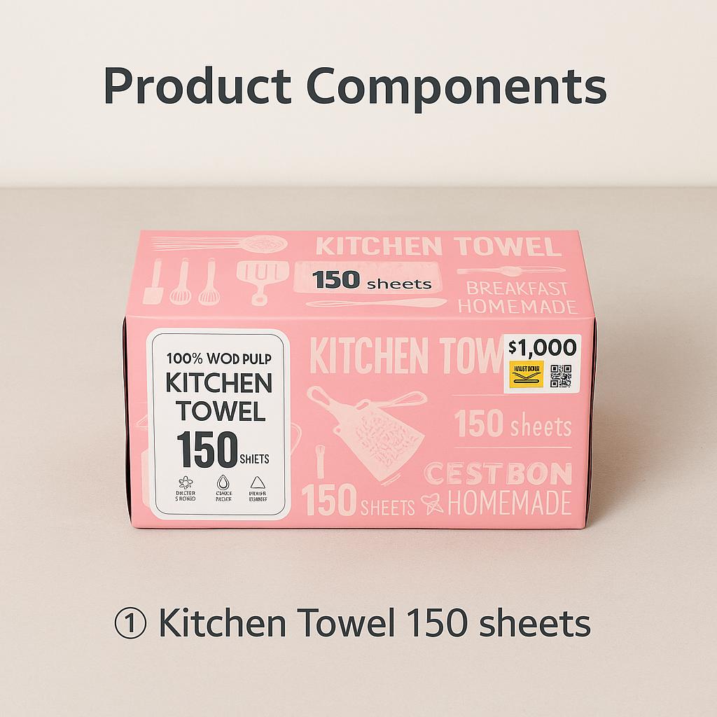 Your Kitchen Essential: Living Pull-Out Kitchen Towels (150 Sheets)