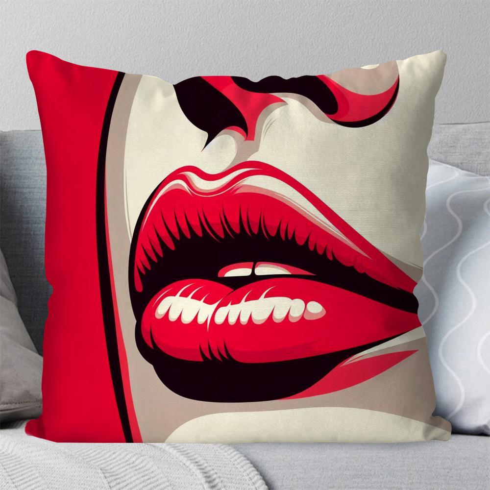 1pc Fashion POP Comic Portrait Pillow Case Square Pillow Bedroom Sofa LeisureComfortCushionCar Living Room Home Decoration 40X40