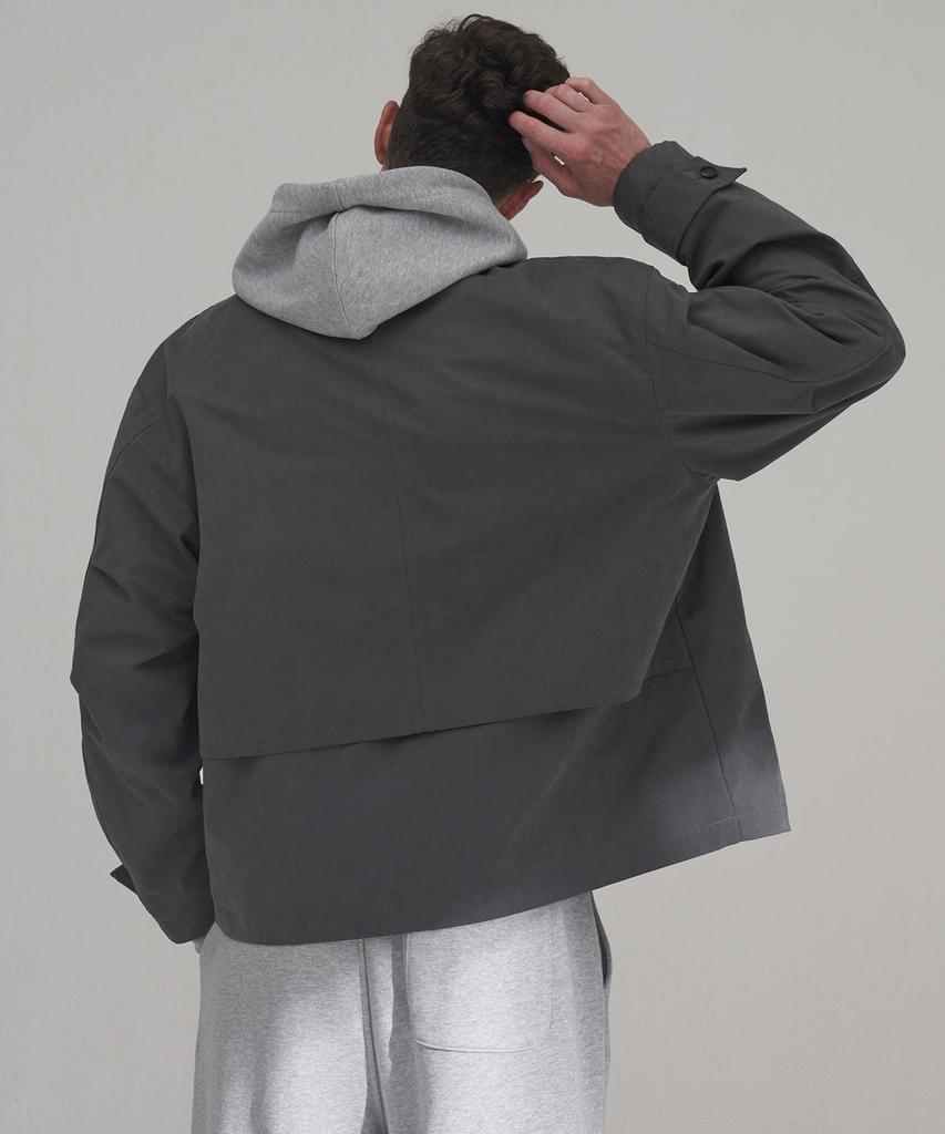 Wmc Npc Placket Jacket_Charcoal Grey