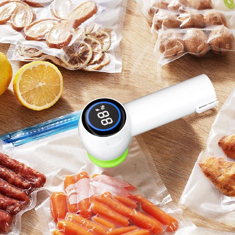 Portable Vacuum Packing Device Small Vacuum Sealer Vacuum Device Multifunctional Sealer for Meat Vegetables Fruits