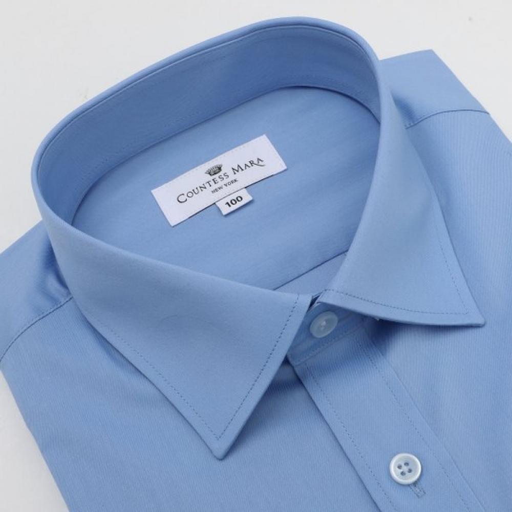 Countess Mara Wrinkle Free Stretch Regular Fit Blue Long Sleeve Shirt Cdcy3b5302bo
