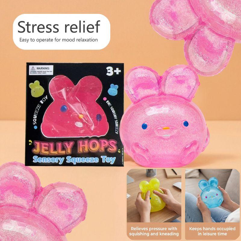 Popular And Cute Lifelike Rabbit Squeeze Toy, Made Of Tpr Material And Jelly-Like Softness, Perfect For Office Workers