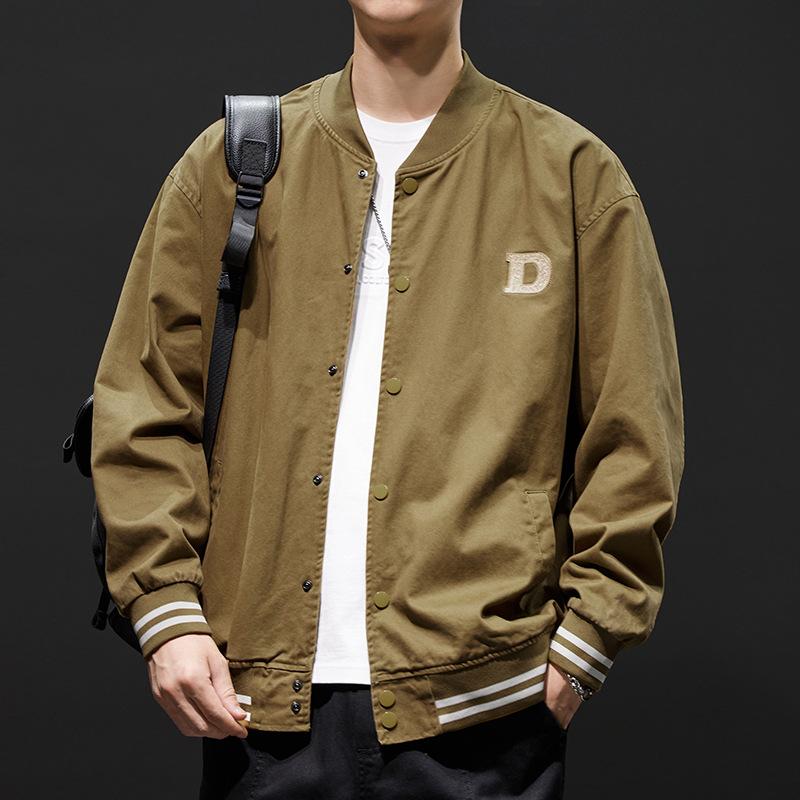 Ruffian Handsome Baseball Jersey Men'S Jacket Loose Large Size American Retro Bomber Jacket Top