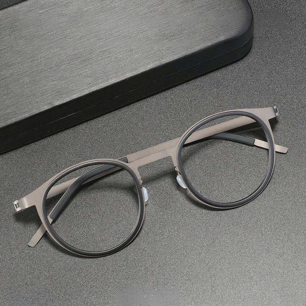 Retro High-Definition Metal Round Frame Women'S Reading Glasses Ultra Light Neutral High-Quality Anti Blue Light Glasses