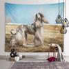 Afghan Hound Cat Tapestry Cute Animal Wall Art Decoration Tapestry Kids Room Decor Living Room Bedroom Dorm Room Home Decor