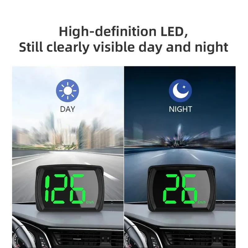 

LANGJING Car GPS HUD Head Up Display Universal Digital Speedometer MPH Km/h Big Font Speed Meter Displayer Auto Electronics Part белый