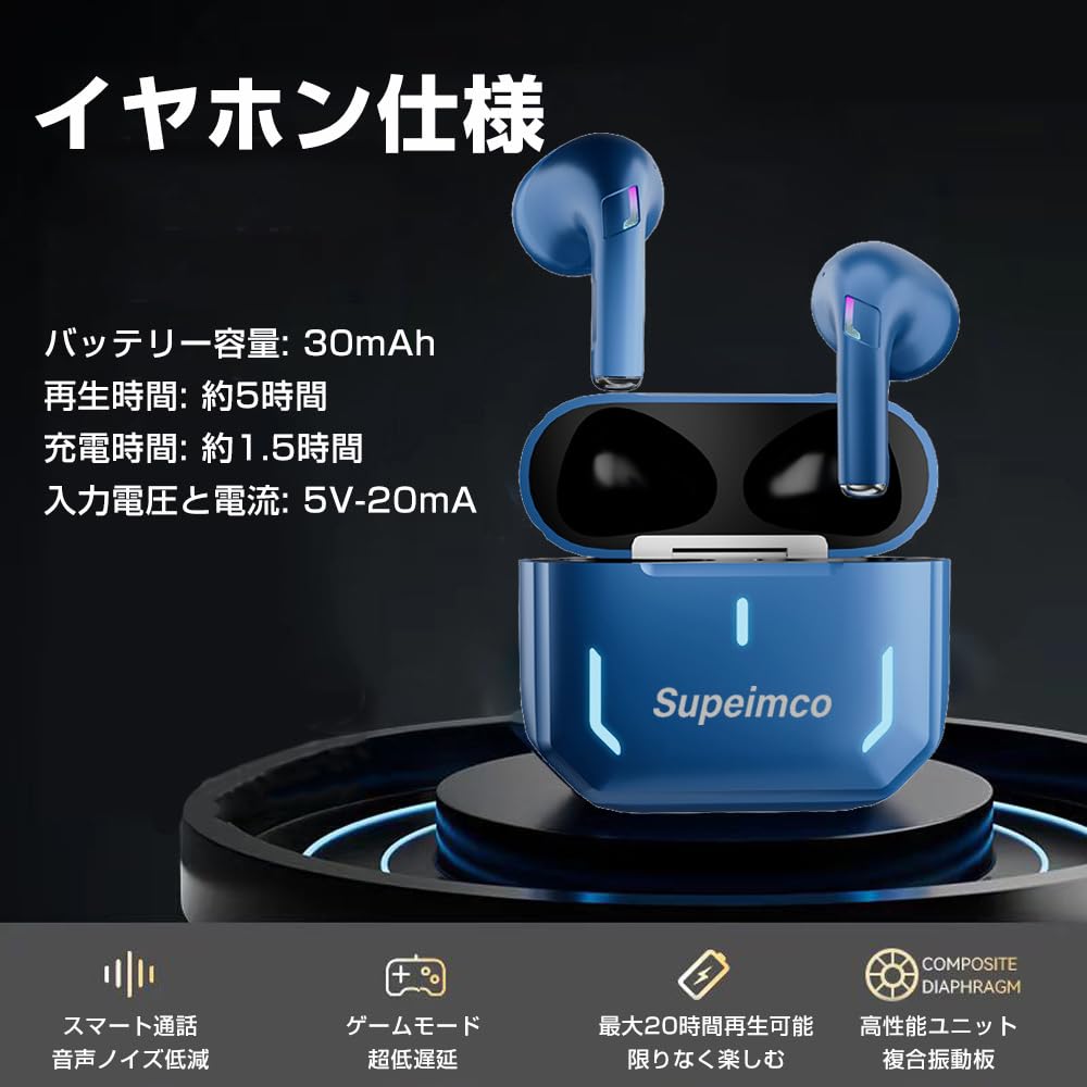 Bluetooth Low Latency Wireless Gaming Binaural ENC Noise Automatic Touch Long Compatible with Web and Instruction Manual [2024 5.4] Earbuds,