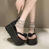 Fashion 2025 Designers Women Summer Sandals Open Toe 8CM Platform Wedge Sneakers Women Casual Shoes Beach Sandálias Das Mulheres