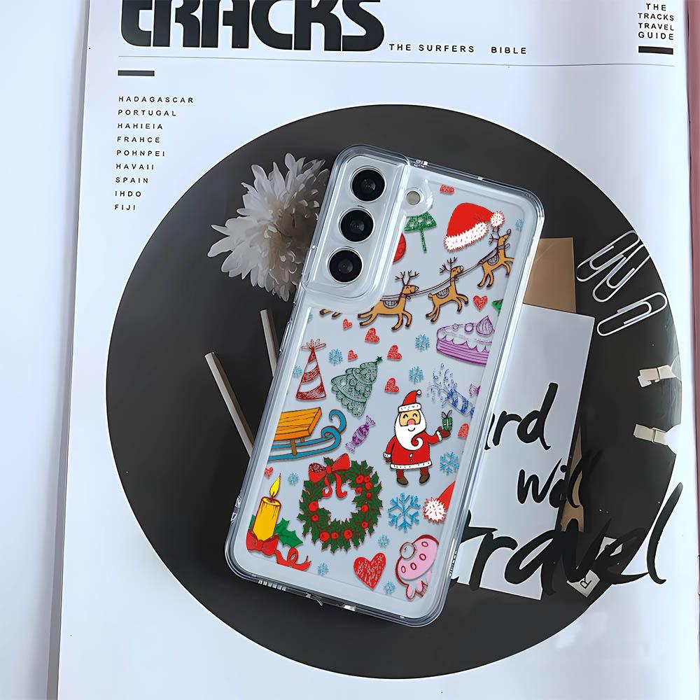 Christmas Snowman Soft Tpu Case For Samsung M23 F23 M53 M33 5G Case On Samsung A14 S23 Plus Ultra FE Case Cover Funda Bumber