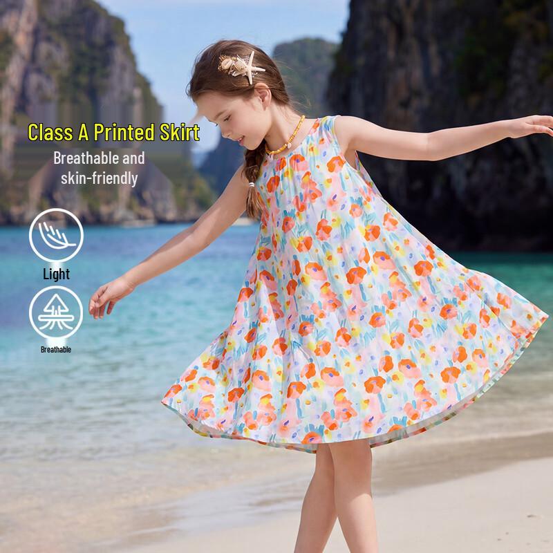 

ASK JUNIOR Girl s Sleeveless Beach Dress 140