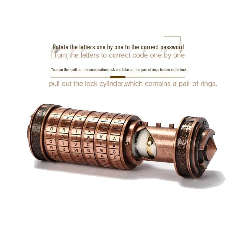 Da Vinci Code Cylinder Lock: Valentine's, Christmas, Birthday Decryption Gift